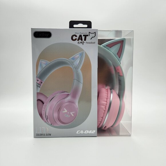 Headphones Cat Style Headset Wireless Bluetooth Kids & Adults, 55H Play Time - Picture 1 of 1